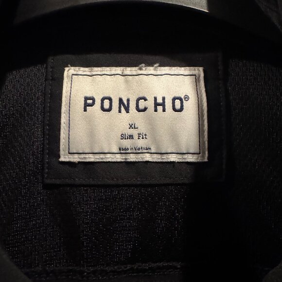 Poncho "The Bandera" black short sleeve button up - Picture 3 of 4